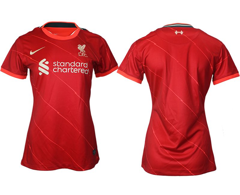 Women 2021-2022 Club Liverpool home aaa version red blank Soccer Jerseys->women soccer jersey->Women Jersey